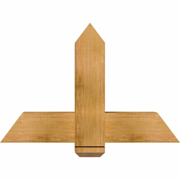 Ekena Millwork Eugene Rough Sawn Timber Gable Bracket, Western Red Cedar, 36"W x 24"H x 6"D x 6"F, 16/12 Pitch GBW036X24X0606EUG00RWR - main